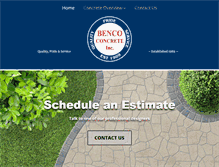 Tablet Screenshot of bencoconcrete.com